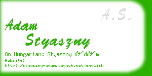 adam styaszny business card